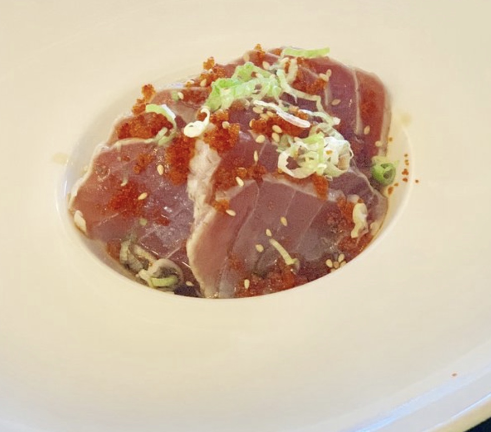 Order 30. Tuna Tataki food online from Mt Fuji Hibachi & Sushi Bar store, Denver on bringmethat.com