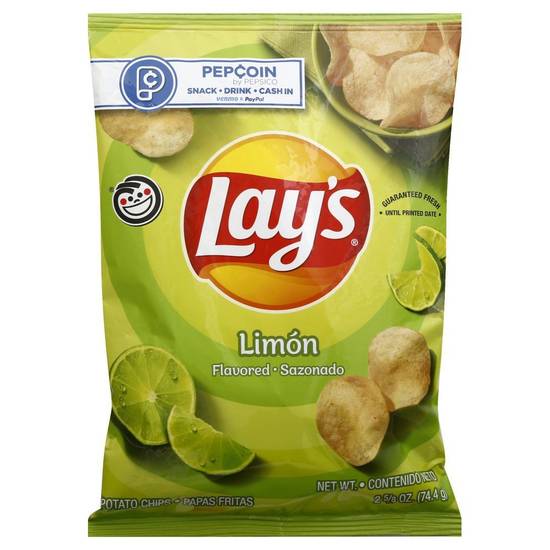 Order Lay's Potato Chips Limon (2.625 oz) food online from Rite Aid store, Yamhill County on bringmethat.com