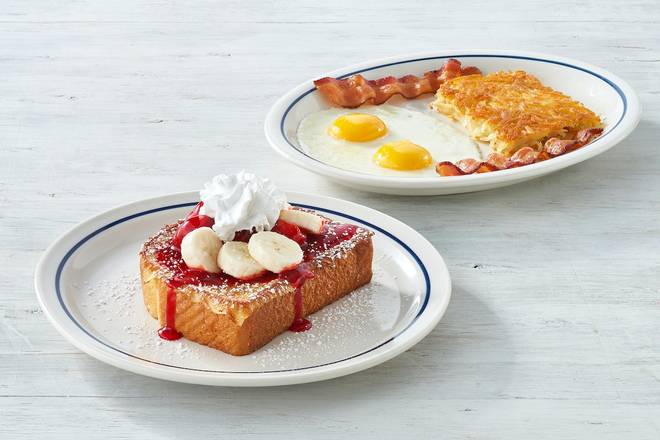 Order NEW! Thick ‘N Fluffy French Toast Combo food online from Ihop store, Norridge on bringmethat.com