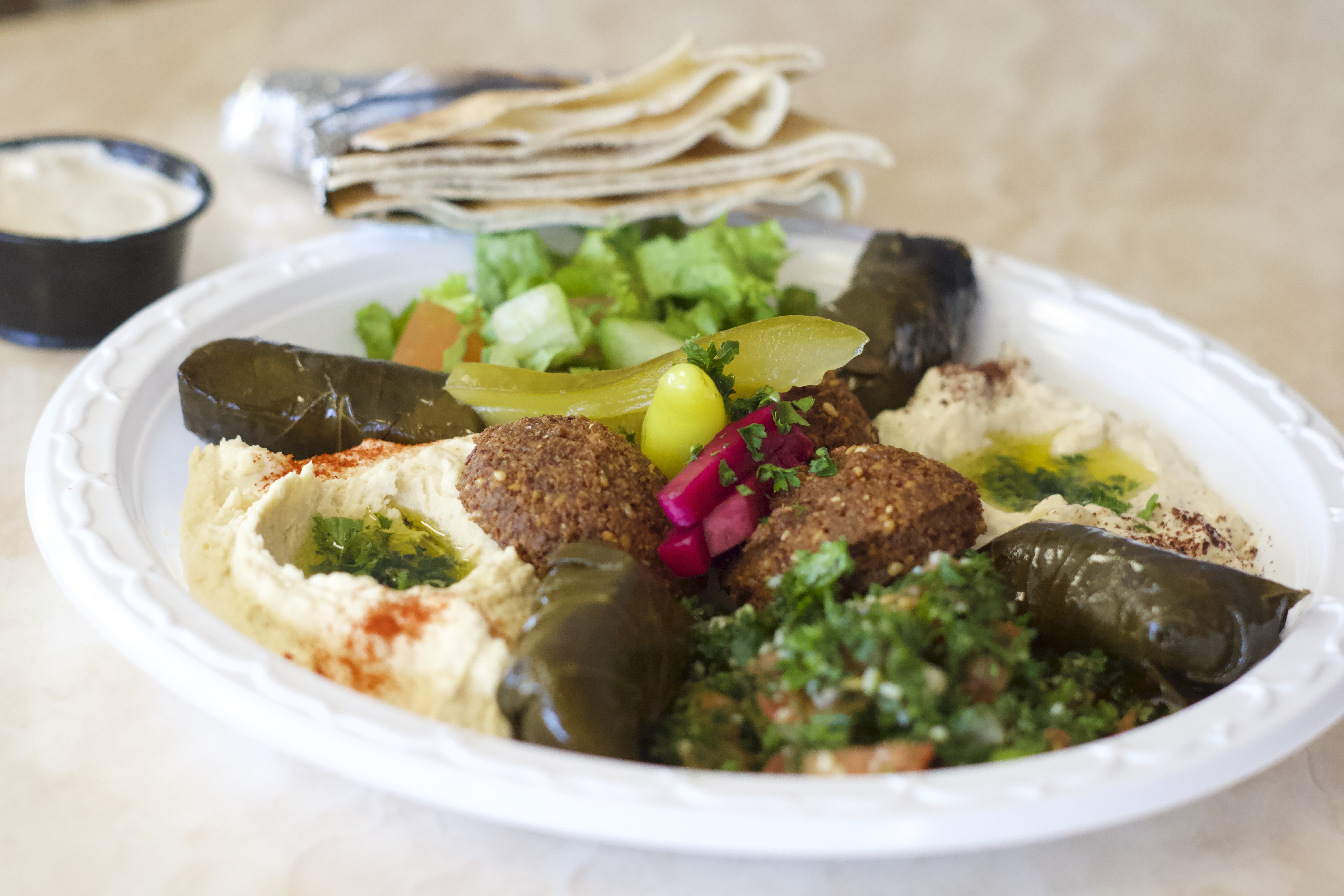 Order Veggie Combo Plate food online from Pita Grill store, Fresno on bringmethat.com