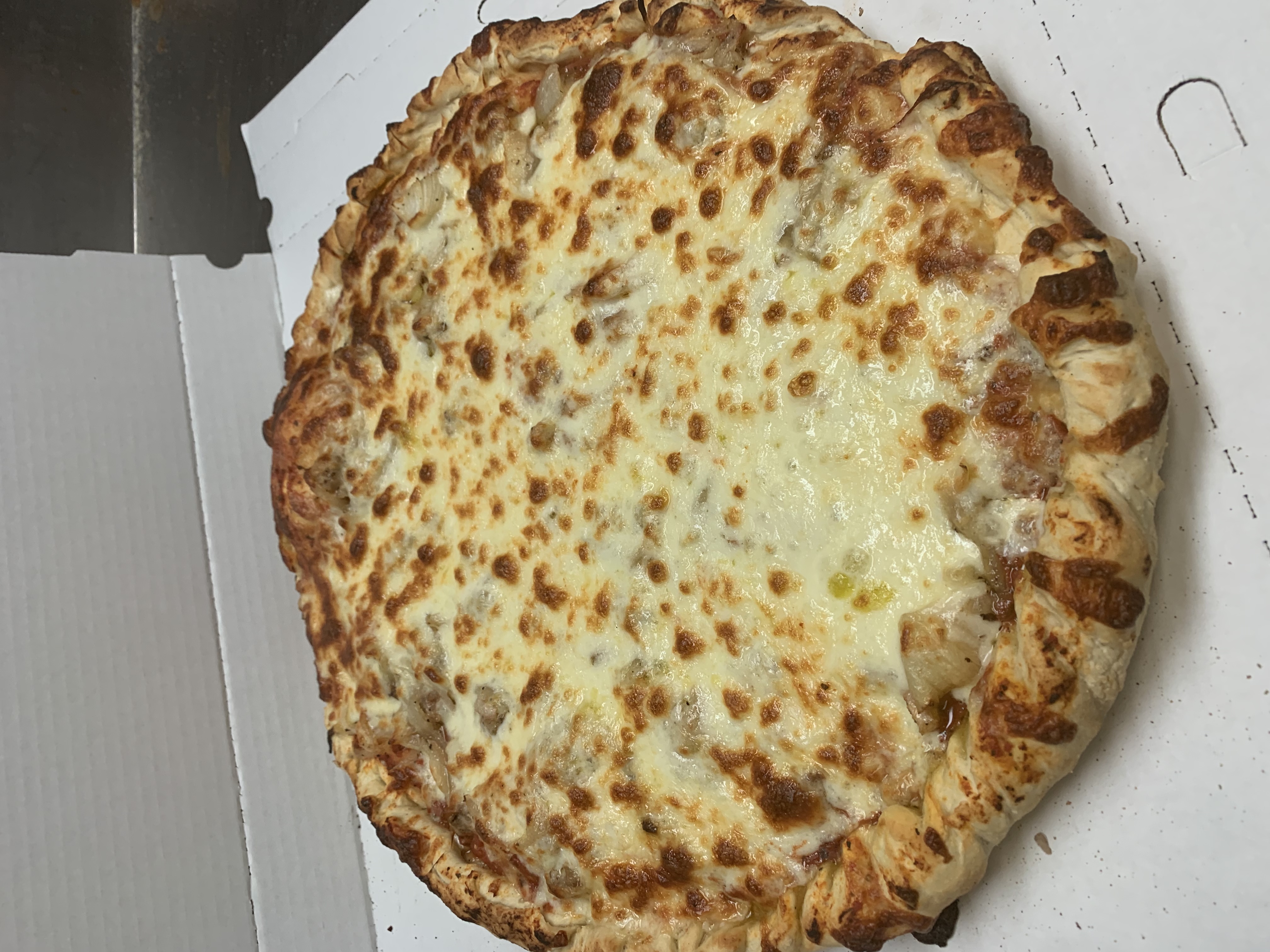 Order Cheese Thin Crust Pizza with Toppings food online from Di Leos Pizzeria store, Elmhurst on bringmethat.com