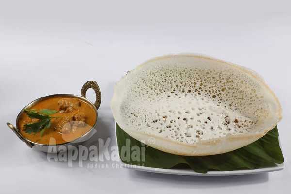 Order AAPPAM WITH CHICKEN CURRY food online from Aappakadai store, Santa Clara on bringmethat.com