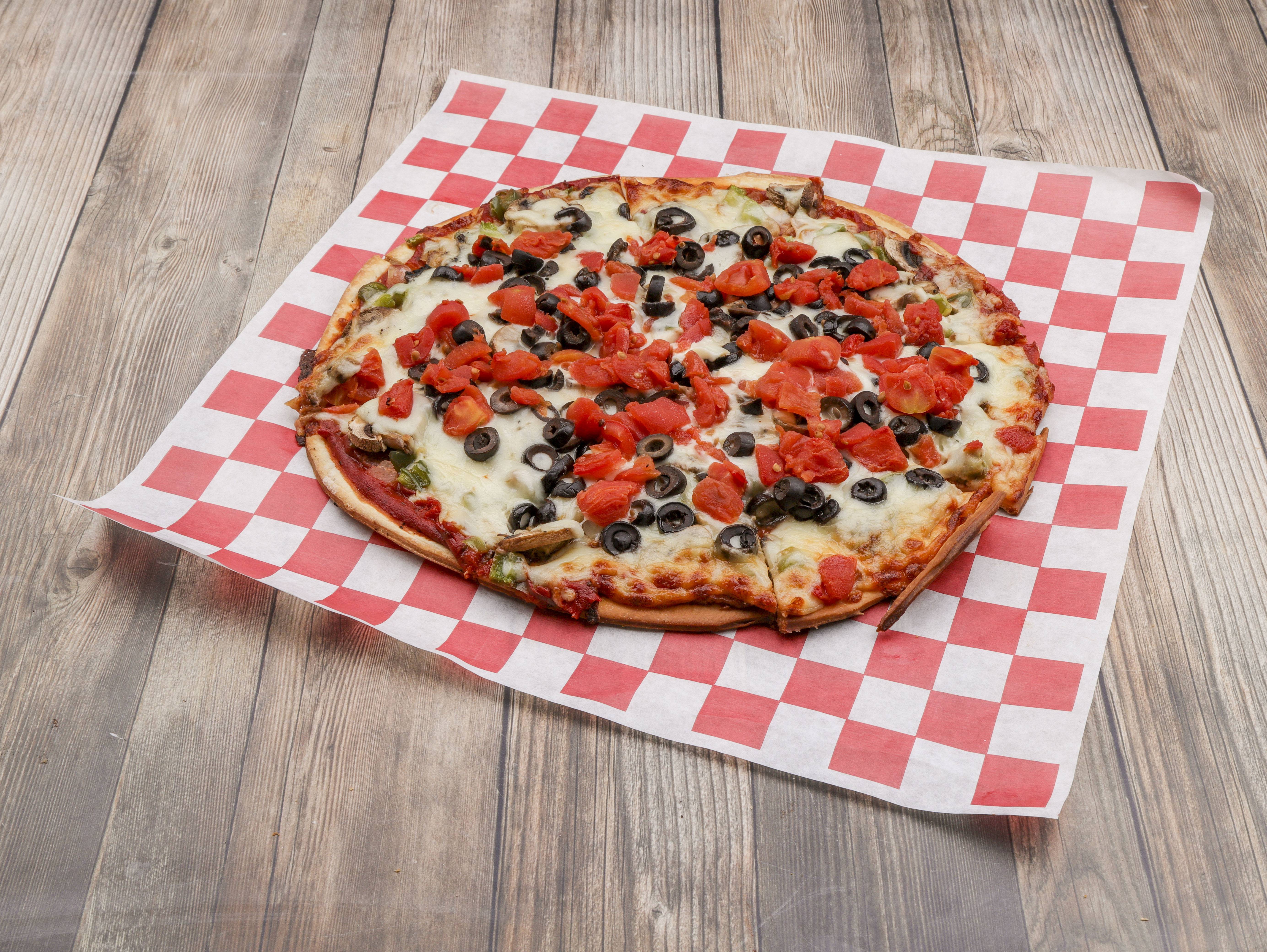 Order Veggie Pizza food online from Terry's Pizza - Star Market store, Huntsville on bringmethat.com