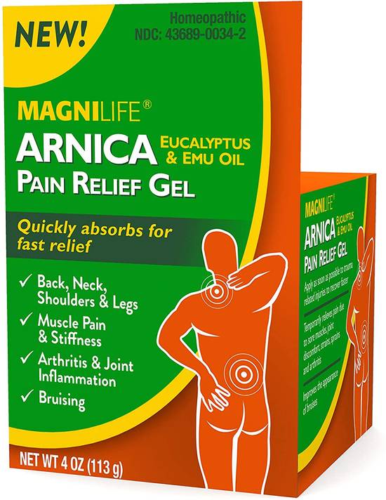 Order MagniLife Arnica Pain Relief Gel Eucalyptus & Emu Oil (4 oz) food online from Rite Aid store, Santa Rosa on bringmethat.com