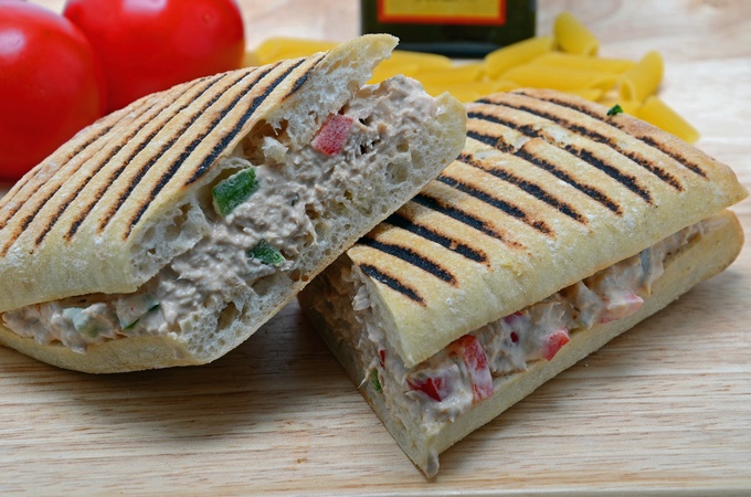 Order Tuna Melt Panini food online from Mediterranean Grill And Bar store, New York on bringmethat.com