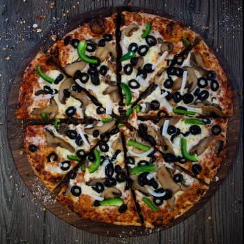 Order Veggie Pizza - Small 9" (4-Cut) food online from Fox Pizza Den store, Burgettstown on bringmethat.com