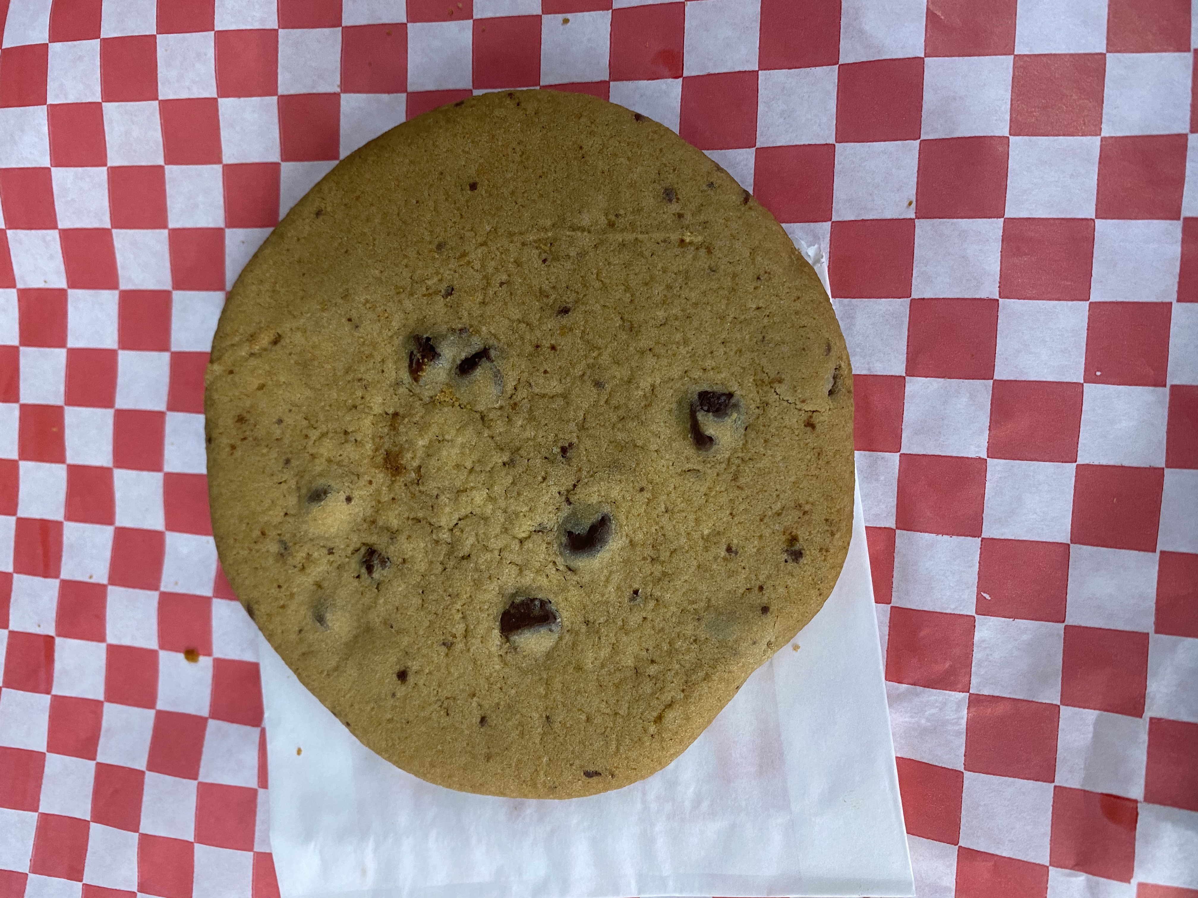 Order Large 4 oz. Chocolate Chip Cookie food online from La Flor Bbq store, Bakersfield on bringmethat.com