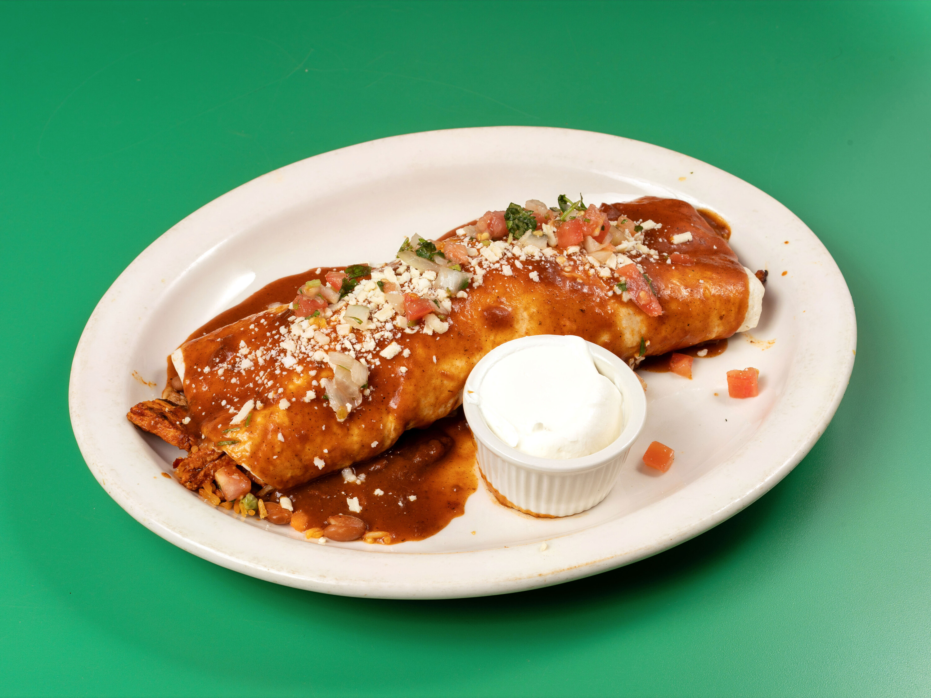 Order Grilled Burrito food online from Casa Blanca Mexican Restaurant store, North Billerica on bringmethat.com