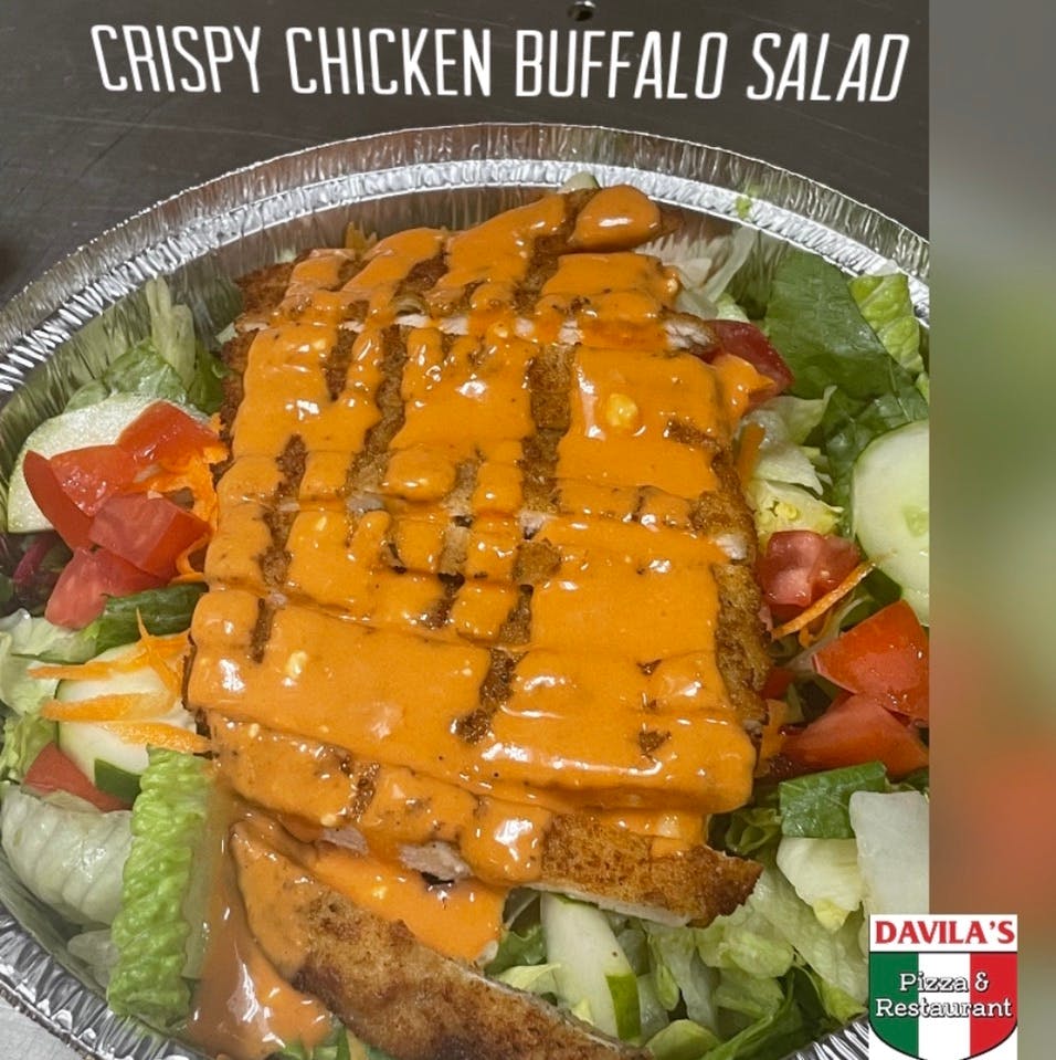 Order Buffalo Chicken Salad - Salad food online from Davila's Pizza & Restaurant store, Hackettstown on bringmethat.com