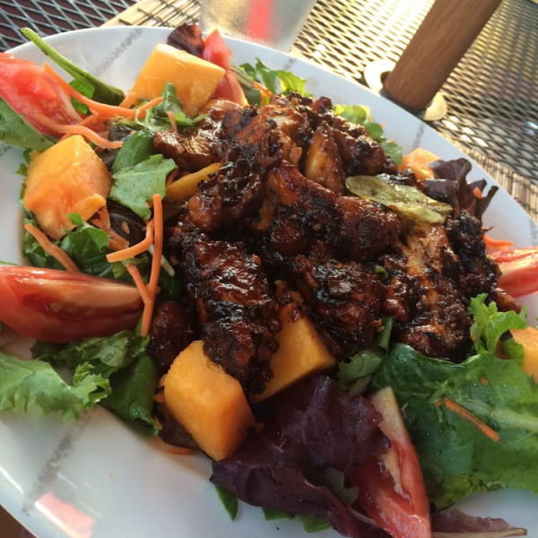 Order Marinated Jerk Chicken Salad food online from Flavors of East Africa store, San Diego on bringmethat.com