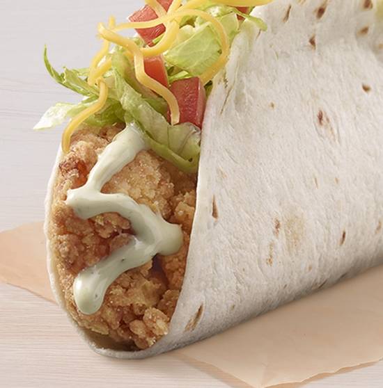 Order Cantina Crispy Chicken Taco with Avocado Ranch food online from Taco Bell store, Lufkin on bringmethat.com