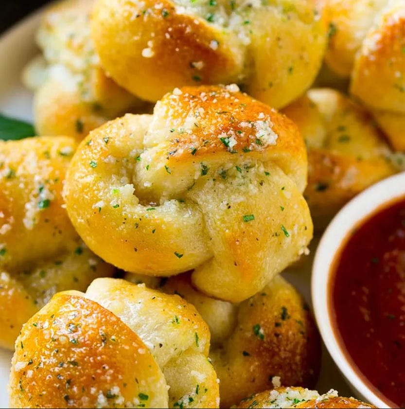 Order Garlic Knots Catering - Half Tray (8-12 People) food online from Lunetta pizza store, New York on bringmethat.com