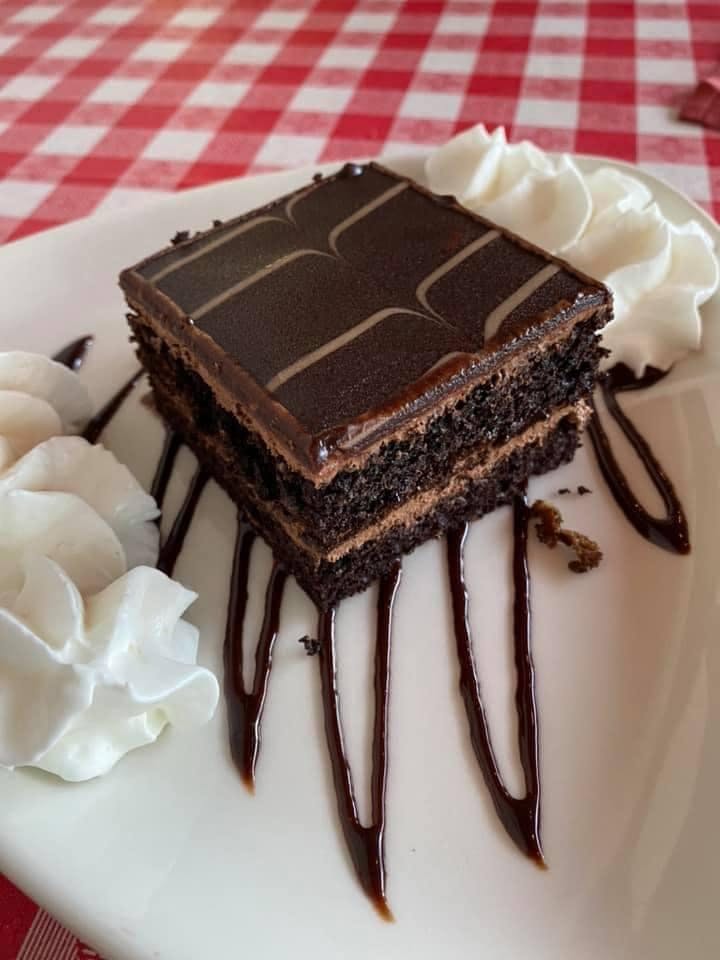 Order Double Chocolate Cake - Dessert food online from Fat Cat Grill & Bar store, Norwich on bringmethat.com
