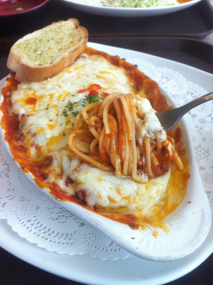Order 11. Cheese Spaghetti food online from Galleria Tonkatsu store, Los Angeles on bringmethat.com