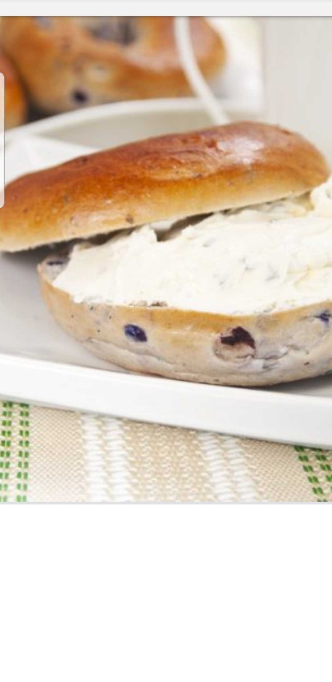 Order Bagel with Blueberry cream cheese food online from Bedford gourmet food store, Brooklyn on bringmethat.com
