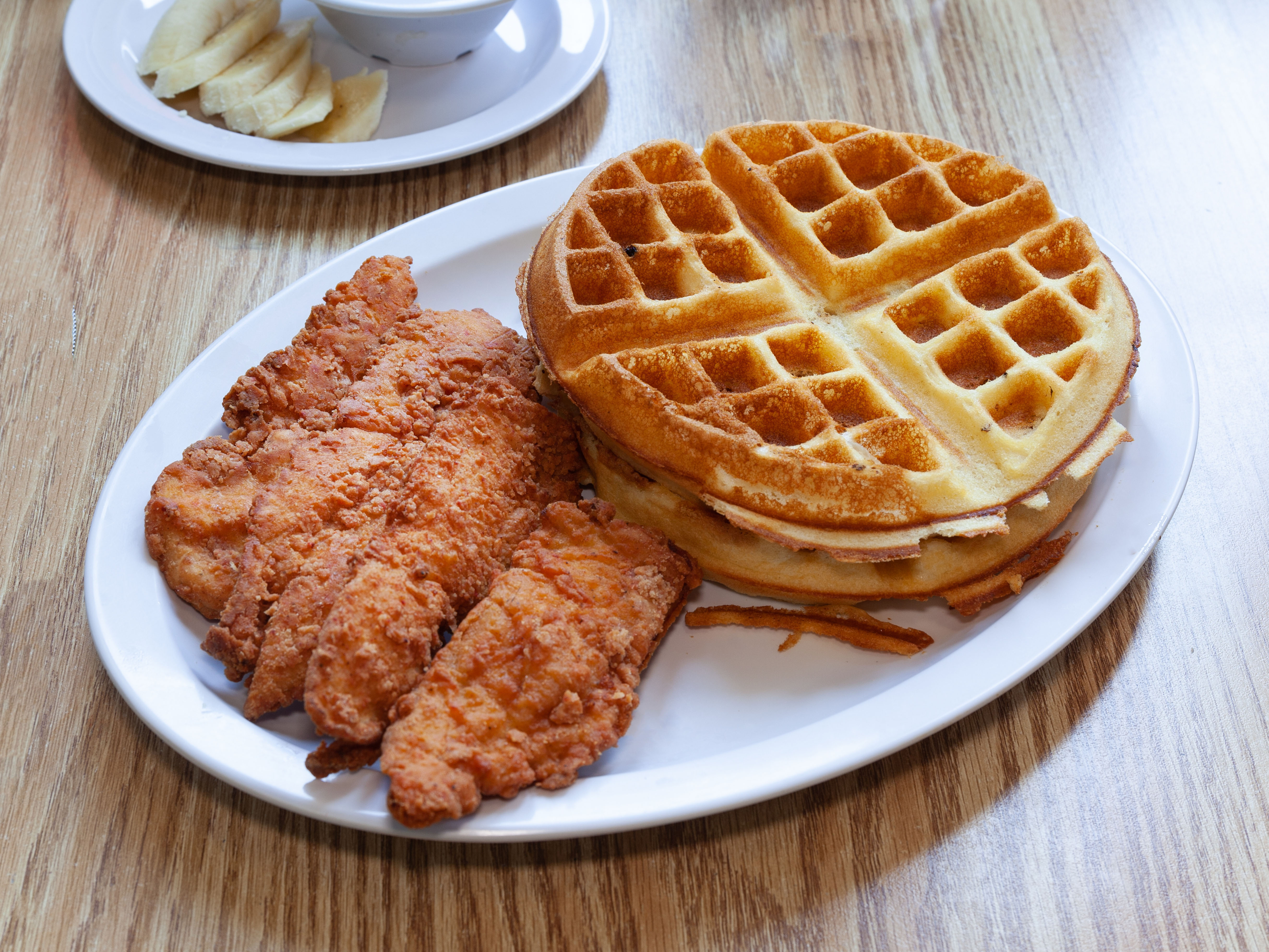 Order Chicken Strips and Waffles food online from Nd Burgers store, Lancaster on bringmethat.com