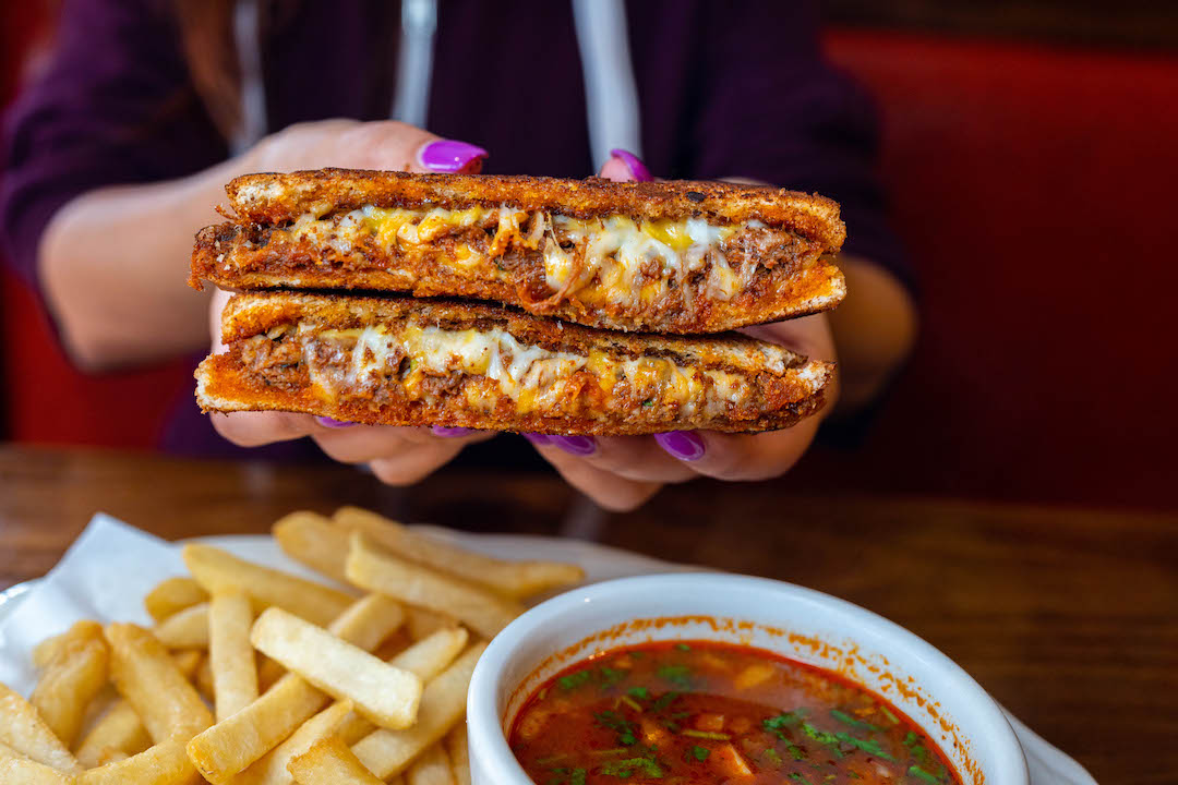 Order Birria Grilled Cheese Sandwich food online from Maria's Mexican Restaurant store, Charlotte on bringmethat.com