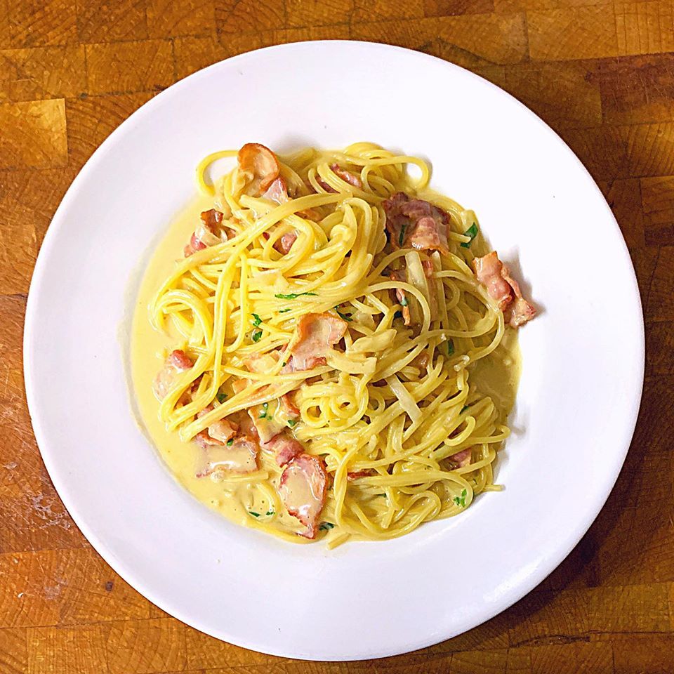Order Spaghetti Carbonara food online from Caffe Capri store, East Rutherford on bringmethat.com