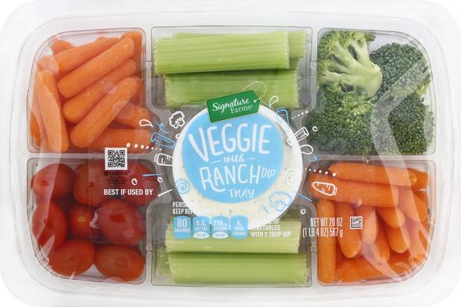 Order Signature Farms · Veggie with Ranch Dip Tray (20 oz) food online from Safeway store, Bullhead City on bringmethat.com