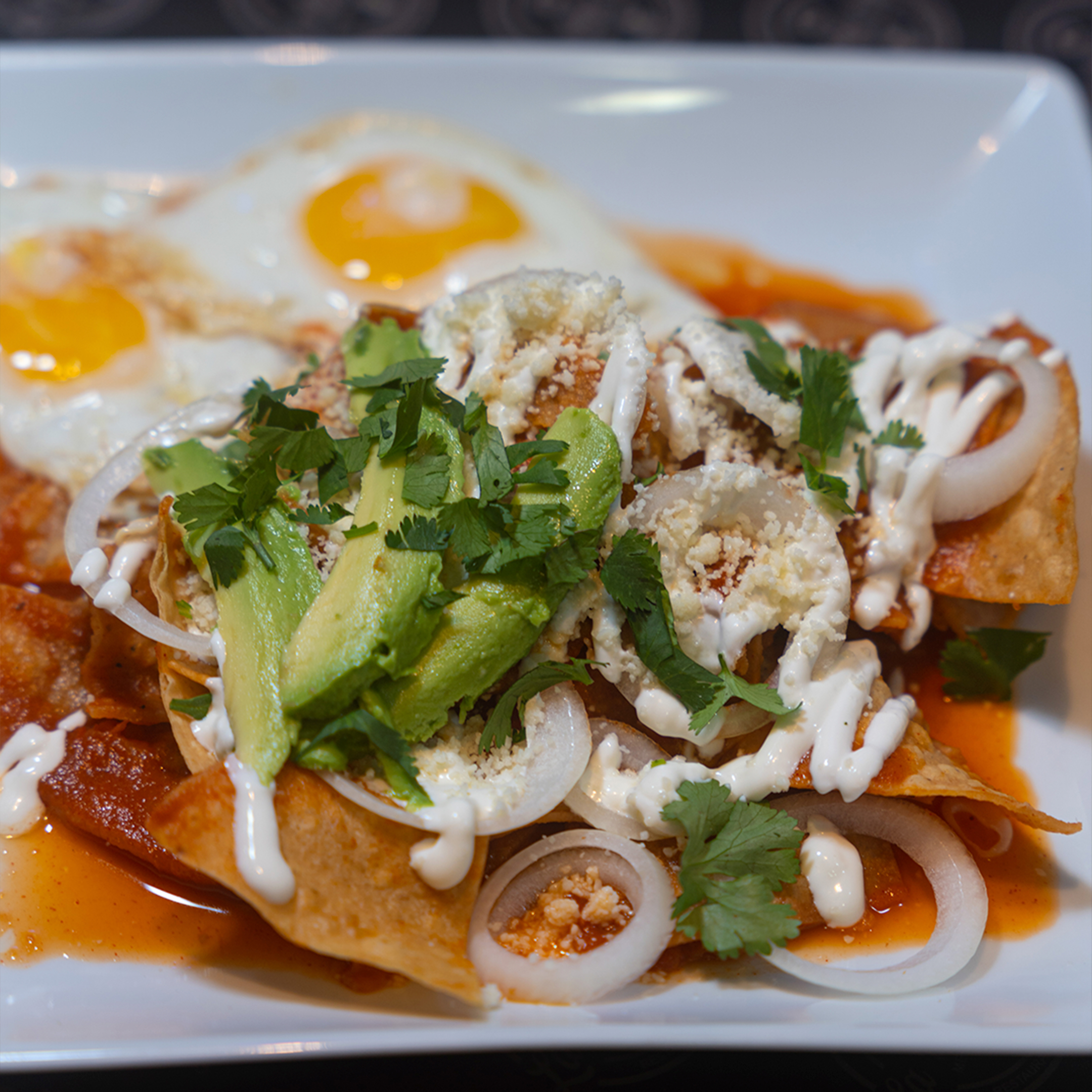 Order Chilaquiles food online from La Villa Cafe store, Los Angeles on bringmethat.com