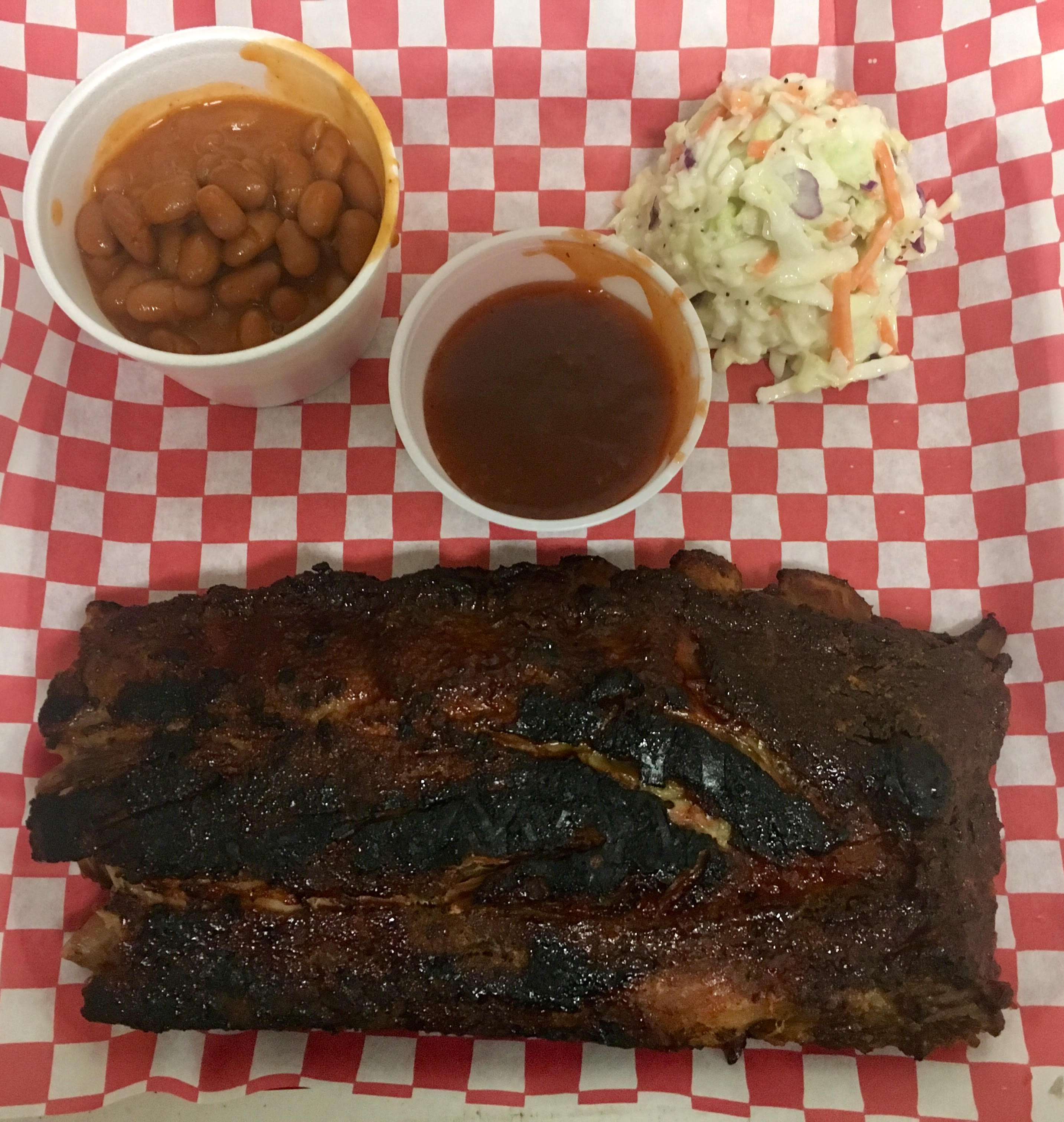 Order Baby Back Ribs Only - Half Rack (6-7 Ribs) food online from Frank Bar-B-Que store, Anchorage on bringmethat.com
