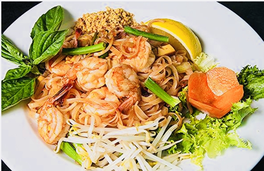 Order 40. Shrimp Pad Thai food online from Thai Lemongrass & Sakura Sushi store, New York on bringmethat.com