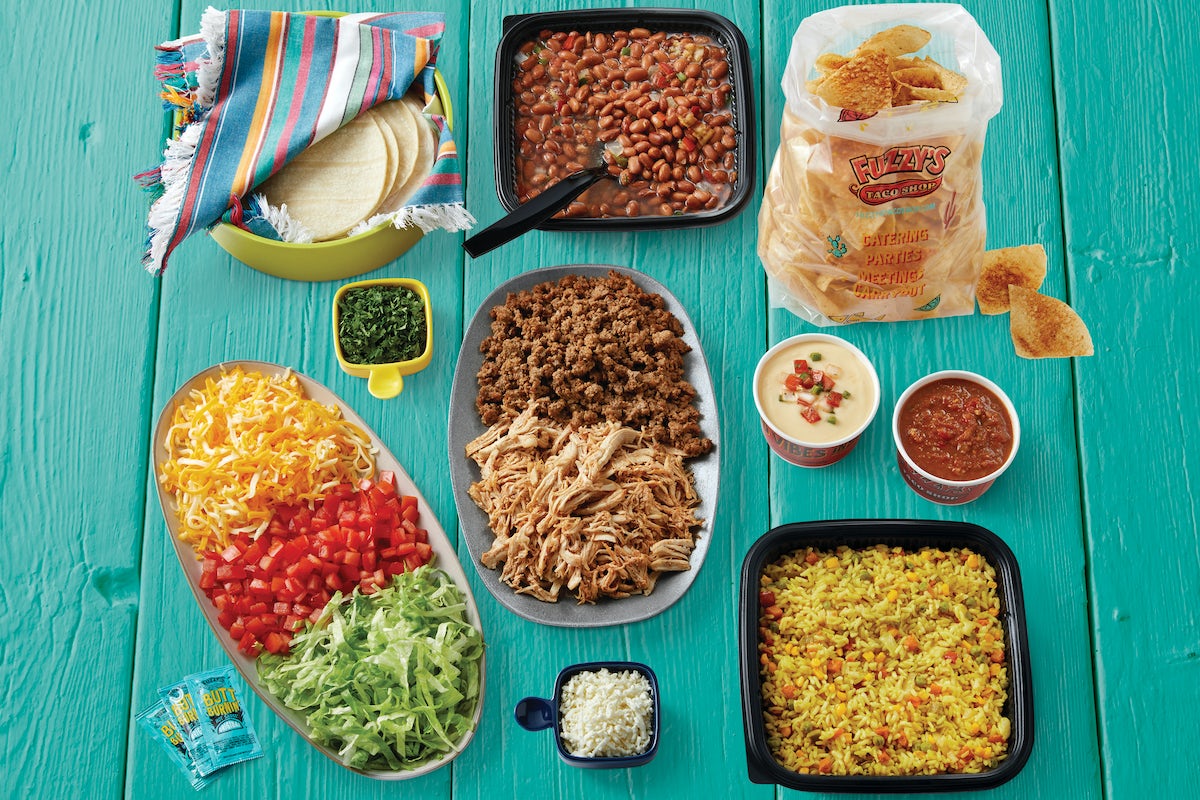 Order Regular Taco Family Meal - Serves 4-6 food online from Fuzzy Taco Shop store, Rogers on bringmethat.com