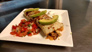 Order 77. Burrito Azteca food online from La Tolteca store, Williamsburg on bringmethat.com