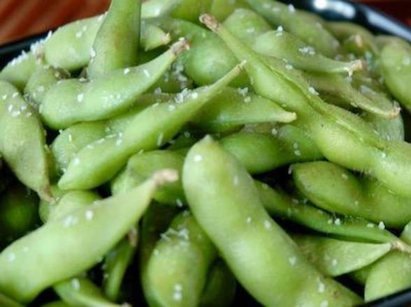 Order Edamame (V)(GF) food online from Fire Bowl Cafe store, Sunset Valley on bringmethat.com