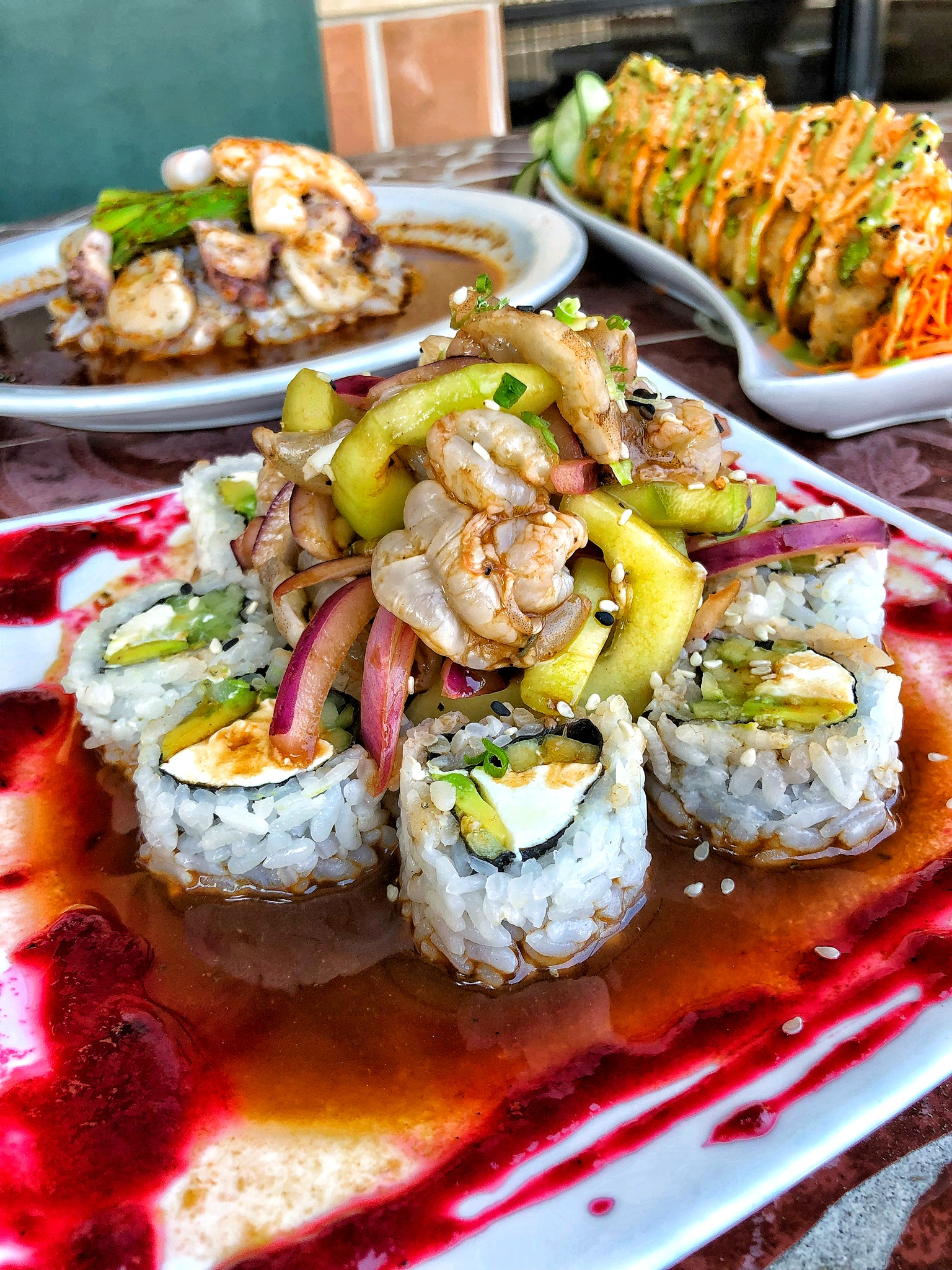 Order Aguachile Roll food online from Emporio Sushi & Mariscos store, Downey on bringmethat.com
