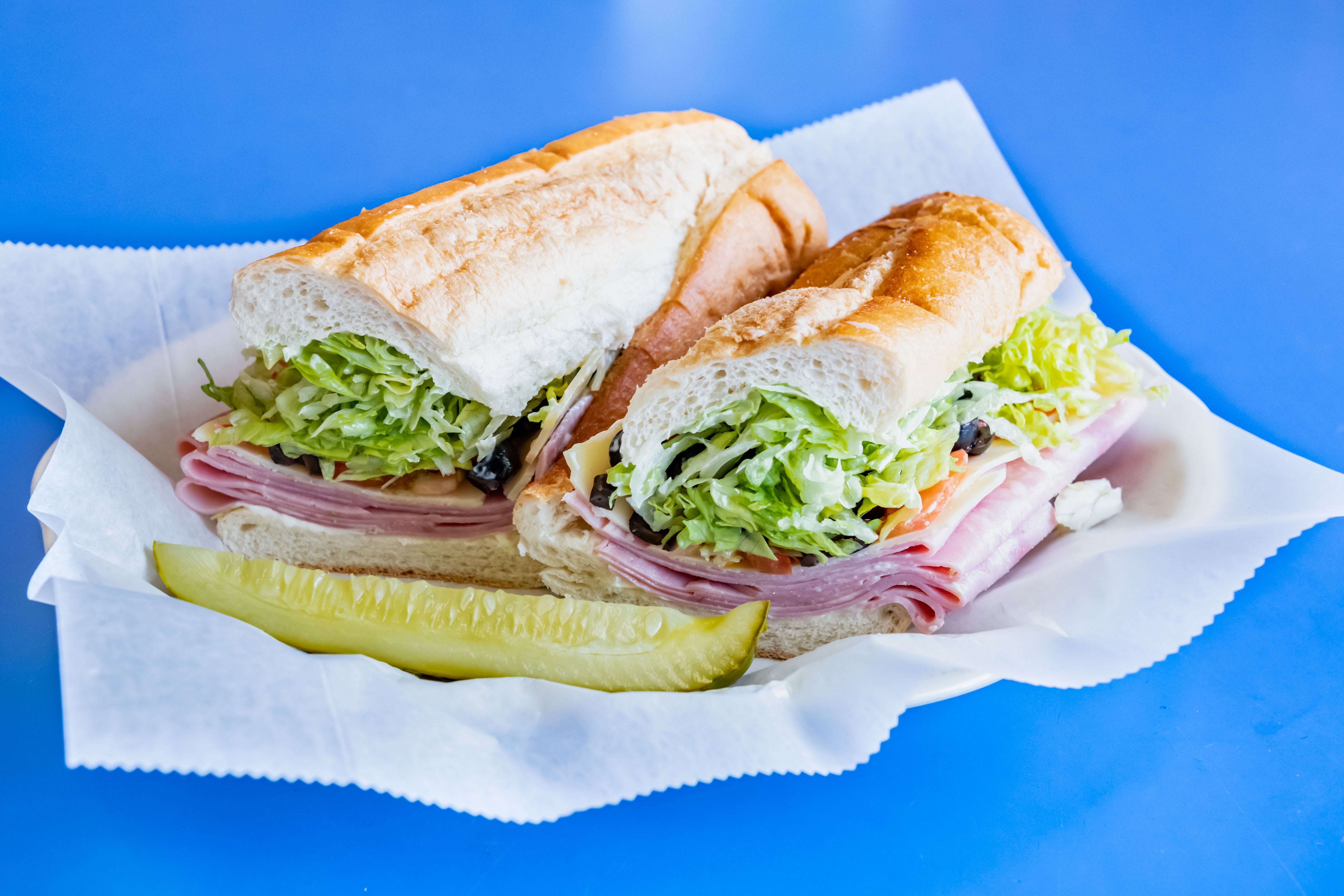 Order Ham Grinder - 8'' food online from Southington Pizza House store, Southington on bringmethat.com