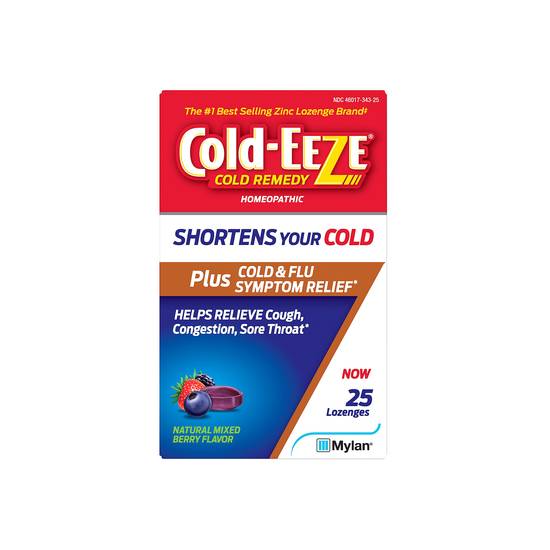 Order Cold-Eeze + Cold & Flu Symptom Relief Lozenges Mixed Berry (25 ct) food online from Rite Aid store, TOLEDO on bringmethat.com
