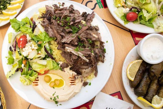 Order Beef Shawarma Plate food online from Kabob House store, Metairie on bringmethat.com
