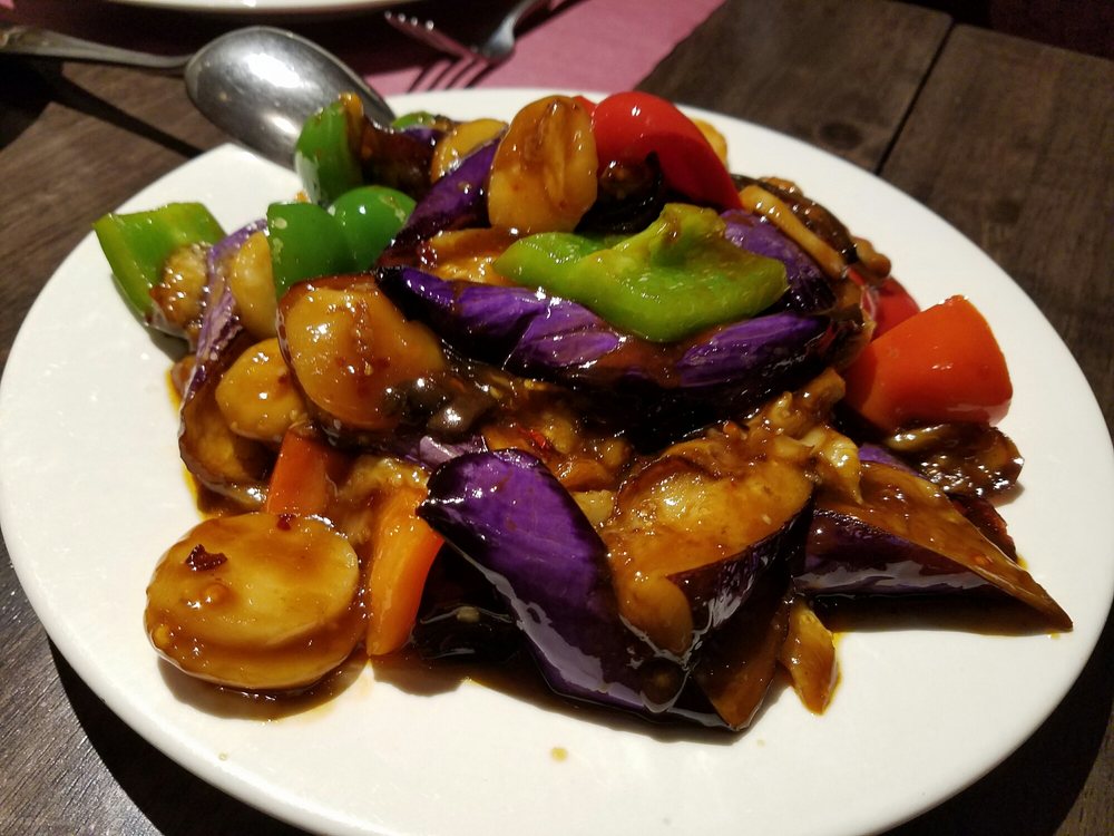 Order Chicken with Eggplant food online from House of Chang store, Cambridge on bringmethat.com