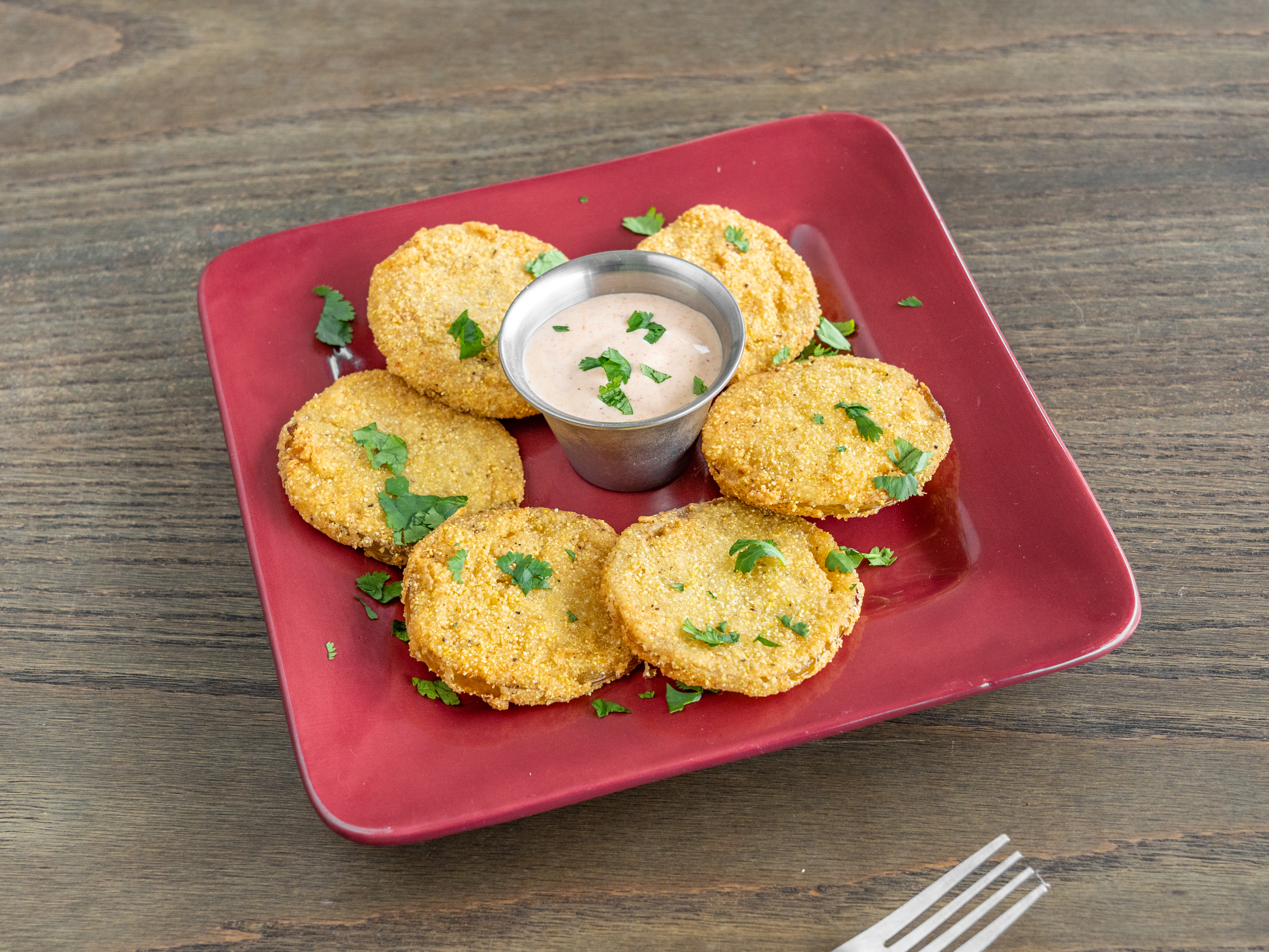 Order Fried Green Tomatoes food online from Happy Day Cafe store, Live Oak on bringmethat.com