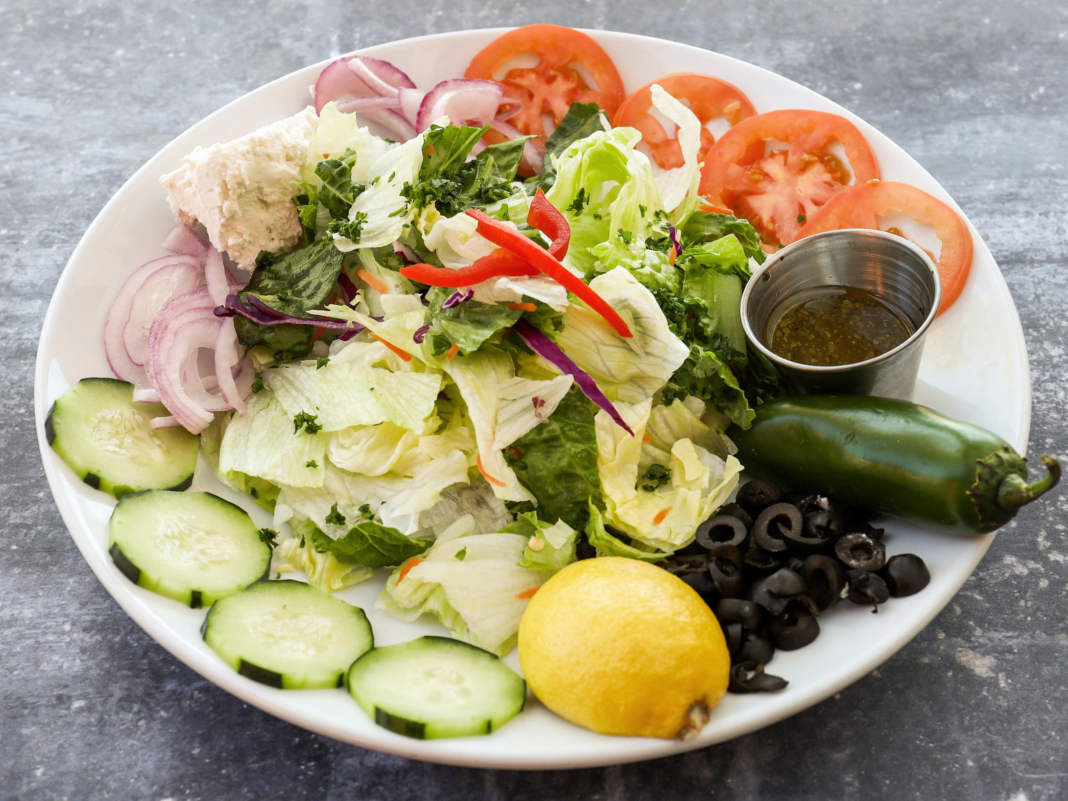 Order Persian Garden Salad food online from Santour Kabobery store, Simi Valley on bringmethat.com