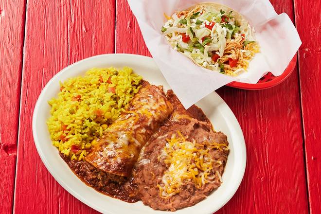 Order Combo Plate food online from Fuzzy's Taco Shop store, Colorado Springs on bringmethat.com