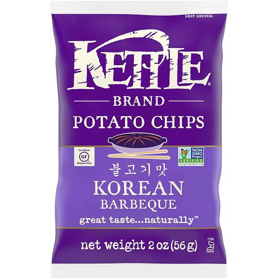 Order Kettle Brand Potato Chips, Korean Bbq Chips, Snack Bag food online from Fastbreak Convenience Store - Stewart Ave Market store, Medford on bringmethat.com