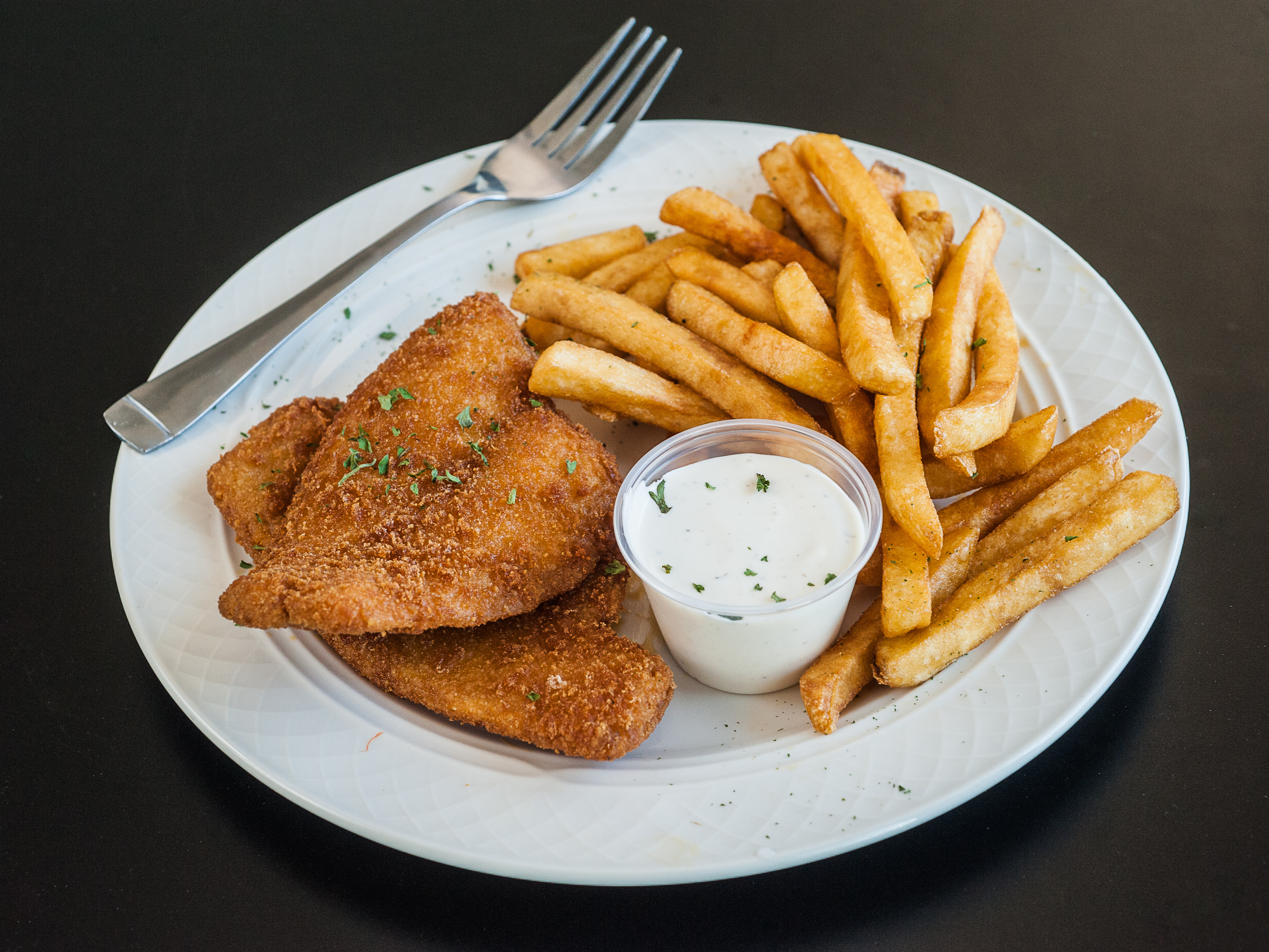 Order Fish and Chips Dinner food online from Spice Bistro store, Atlanta on bringmethat.com