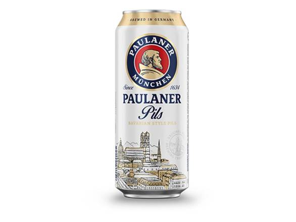Order Paulaner Premium Pils - 4x 16.9oz Cans food online from Sky Liquors store, Chicago on bringmethat.com