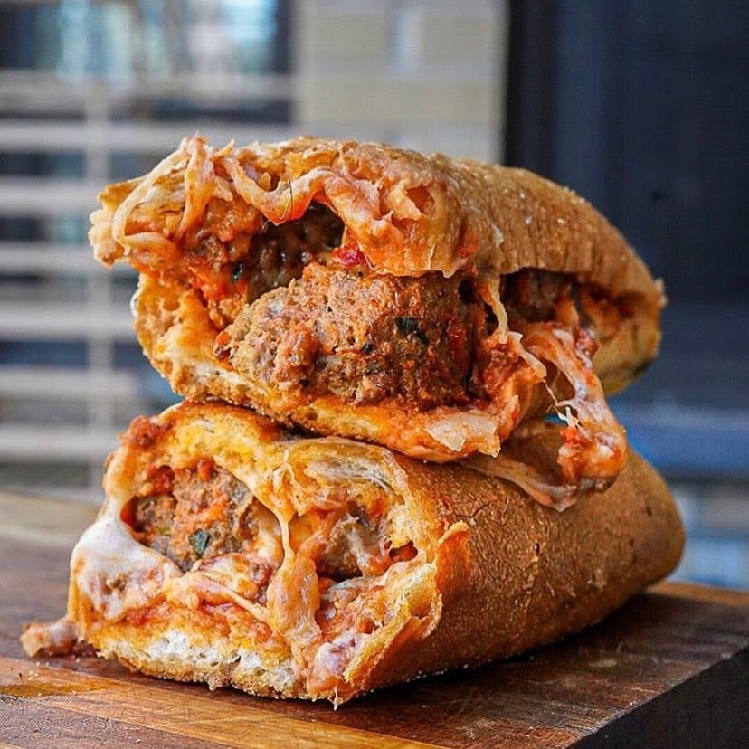 Order Meatball Sandwich - Sandwich food online from John Of Bleecker Street store, New York on bringmethat.com