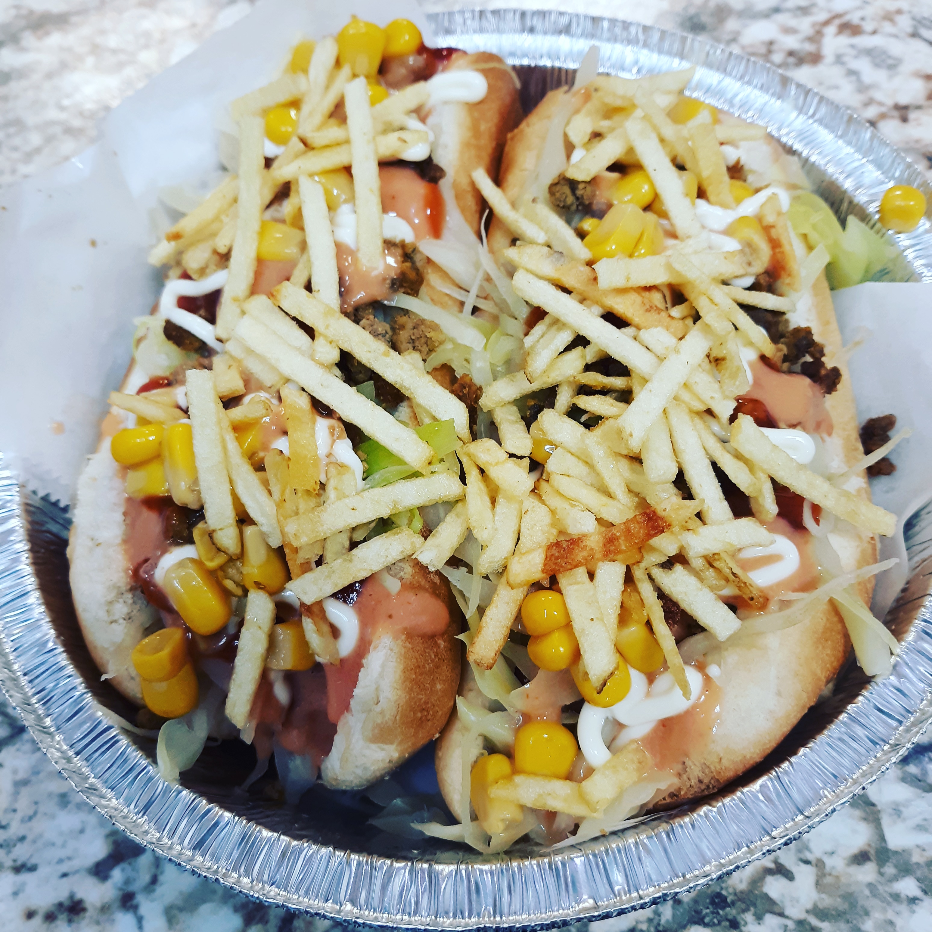 Order DOMINICAN HOT DOG food online from Oscar's Kitchen store, Bronx on bringmethat.com