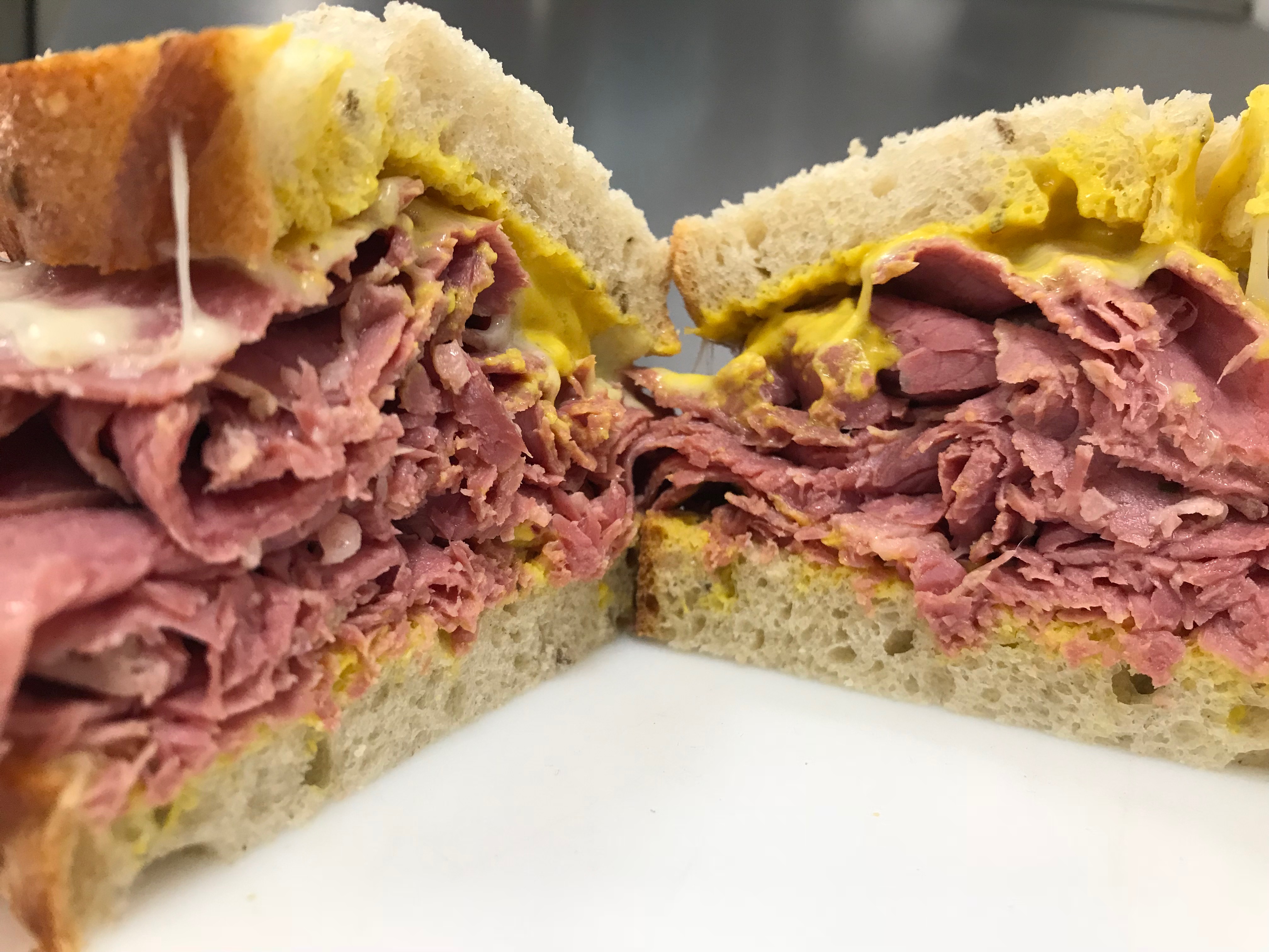 Order Hot Corned Beef and Swiss Sandwich food online from Susy Soup & Deli store, Cleveland on bringmethat.com