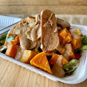 Order Vegan Taco Salad (now with house-made bagel chips!) food online from Stb store, Vancouver on bringmethat.com