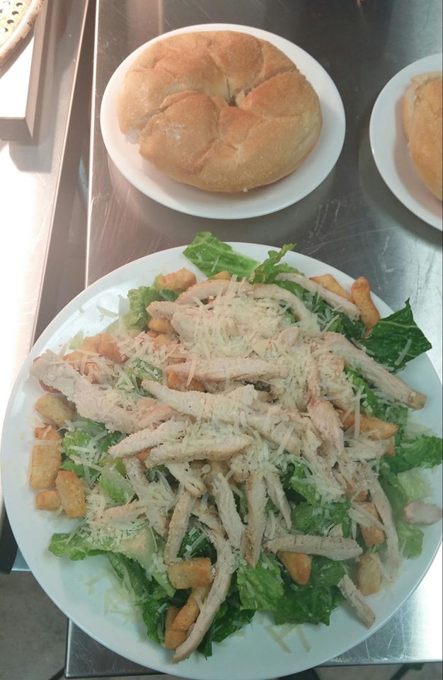 Order Chicken Caesar Salad food online from Double Dose Deli store, Linwood on bringmethat.com