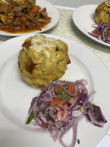 Order Bolon de Verde con Chicharron food online from Latino Deli Restaurant store, Bridgeport on bringmethat.com