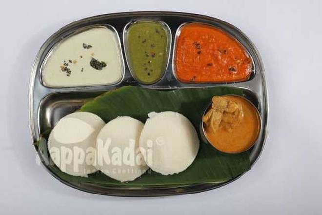 Order IDLY WITH CHICKEN CURRY food online from Aappakadai store, Pleasanton on bringmethat.com