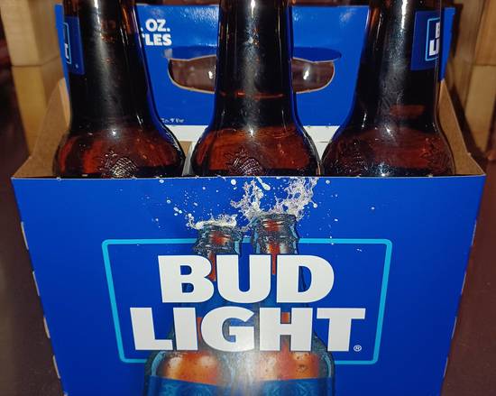Order Bud Light 6 pk 12 oz bottles (4.2 ABV) food online from Colbert Trading Co store, Colbert on bringmethat.com