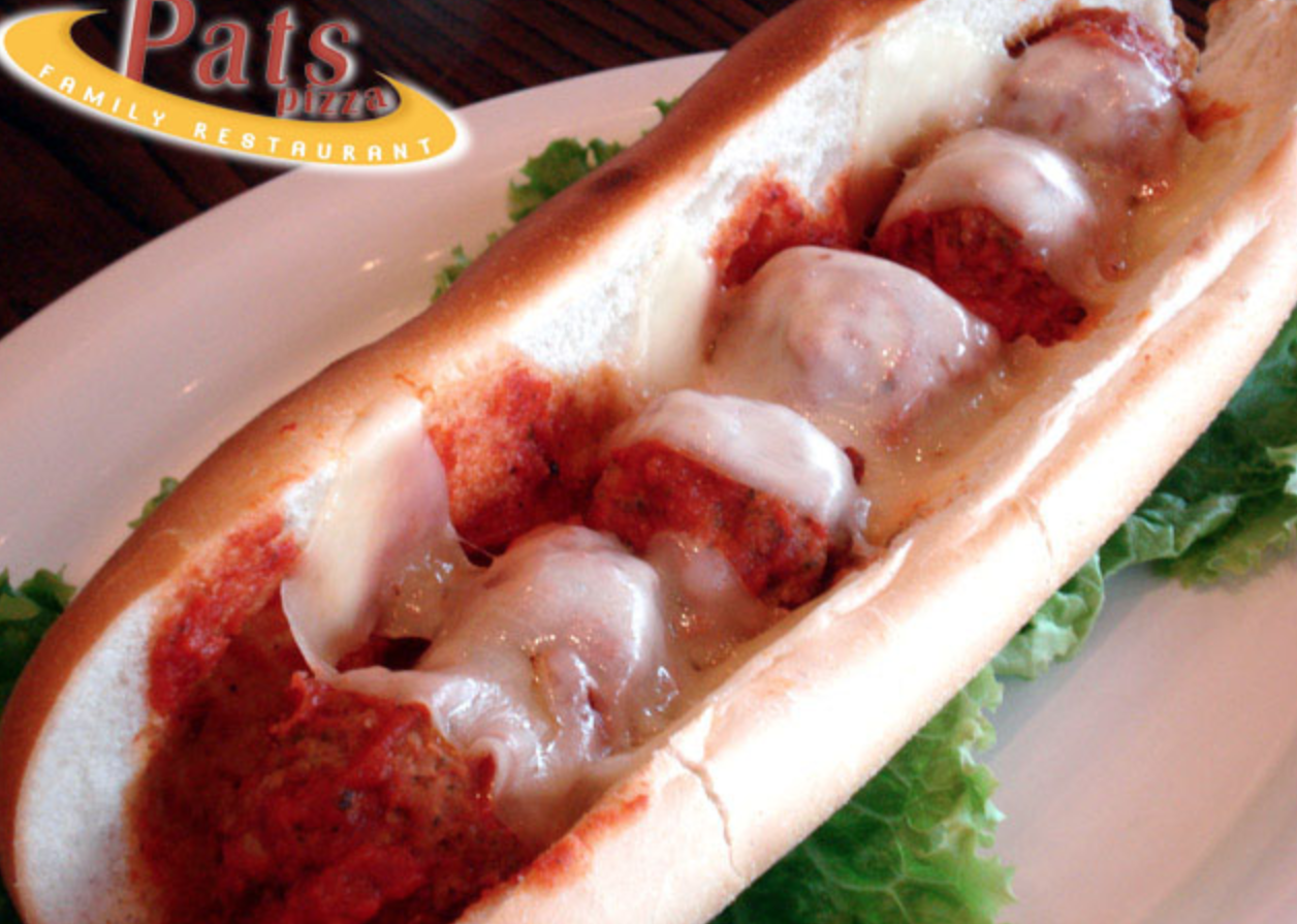 Order Meatball Hot Sub food online from Pat Pizza Family Restaurant store, Wilmington on bringmethat.com