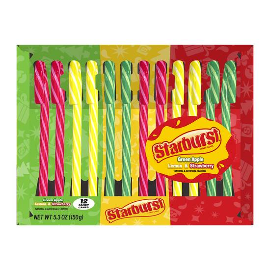 Order Starbursts Spangler Candy Canes - 12 ct food online from Rite Aid store, LEHIGHTON on bringmethat.com